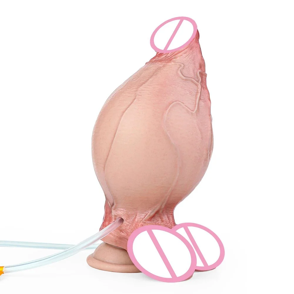 Squirting Dildo Inflatable Ejaculation Dildo Silicone Artificial Penis Massage Vagina Simulation Sex Dildo