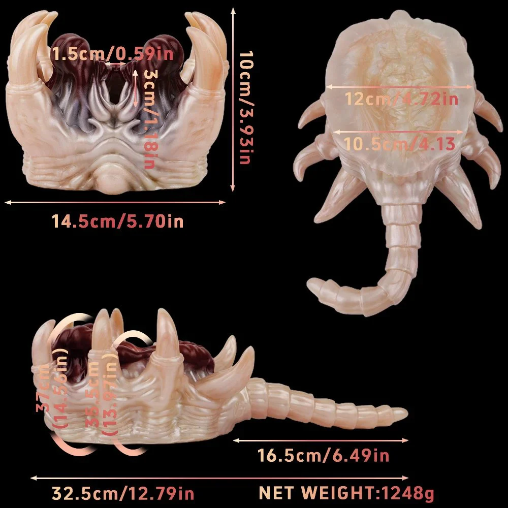 Animal-like Design Men Masturbator with Single Channel Soul Embracer Facehugger Aircraft Masturbator for Men