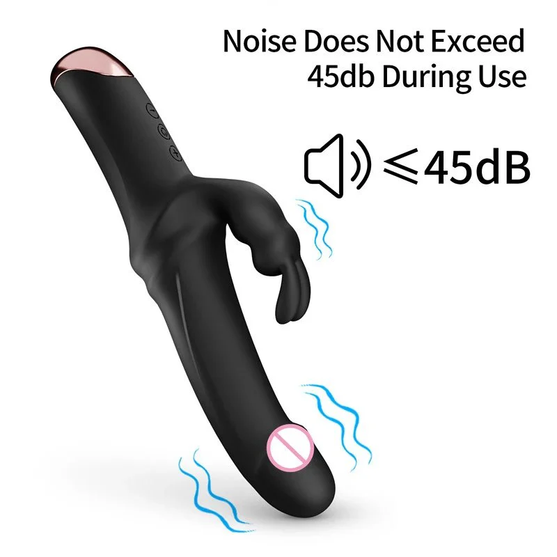 10 Frequency Clitoral Stimulator Double Motors Rechargeable Rabbit Vibrator With Dildo Sex Toys for Women