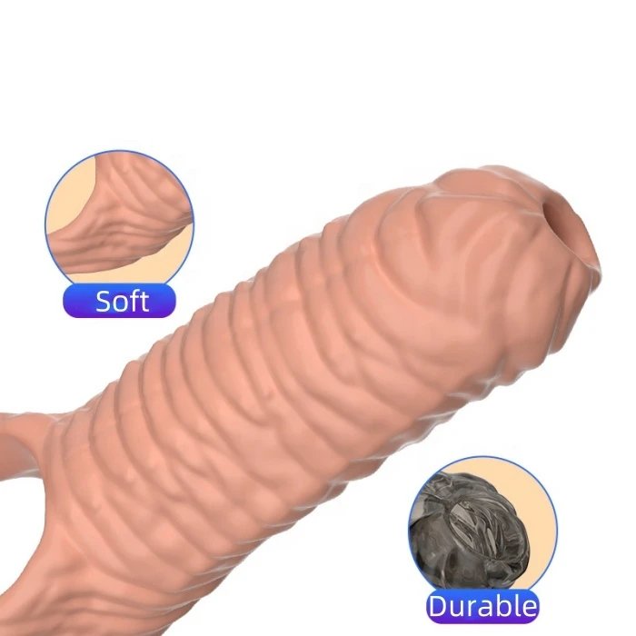 Triple Penis Sleeve for Men Twisted Male Sex Toys With Soft Silicone & TPE Material Delay Ejaculation Cock Rings