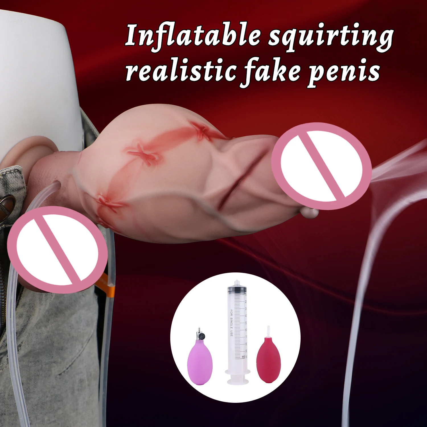New Super Soft Material Real Silica Feel Adult Toys Inflatable and Squirtable Dildos Sex Toys for Couples with Suction Cups