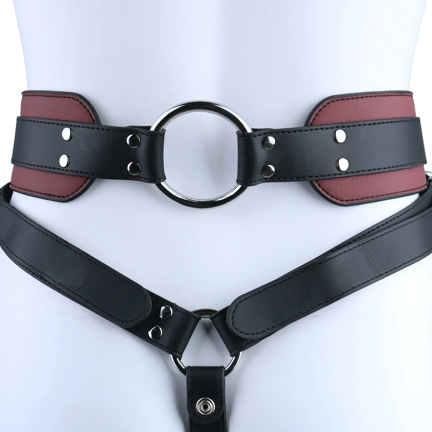 Leather Restraint Straps for Securing Penises and Male Chastity Devices Available in Four Colors and Four Sizes Adjustable