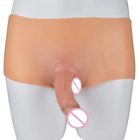 One -piece Realistic Solid Dildo Werable Pants Lesbian Couple Game Orgsm Stimulation Lifelike Penis Pants Sex Toy