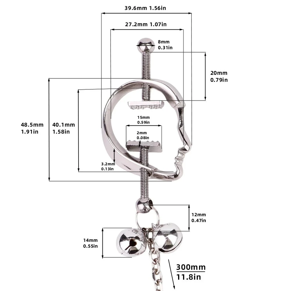 Women Using Nipple Clamps Metal Breast Clip Heavy Nipple Stimulator Women Beginner Breast Sex Toys with Leather Pearl Chain