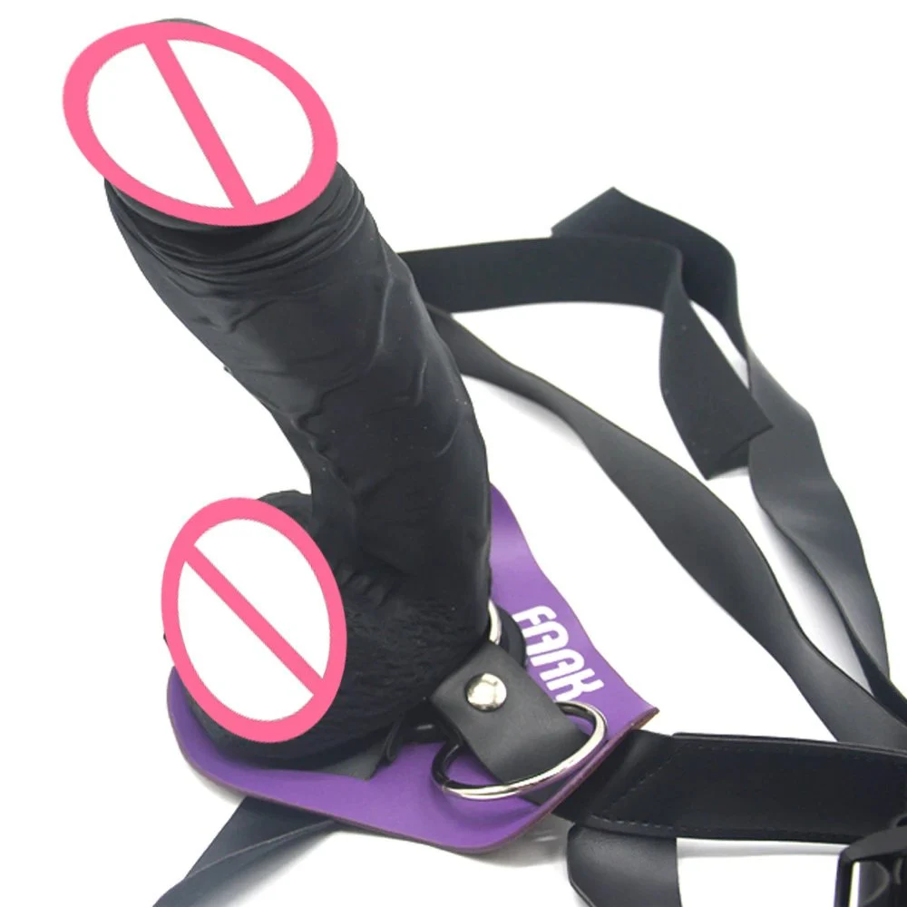 24.5cm Dressing Rubber Penis for Lesbian Sex Toy Thick Dildo with Belt Strap on Dildo with Big Glans Sex Toy for Male