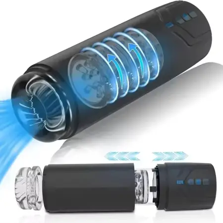 Automatic Men's Rotating Flying Cup Ring Invisible Inverse Mold Hand-held Electric Bath Water Cup Stretch Masturbator Sex Toys