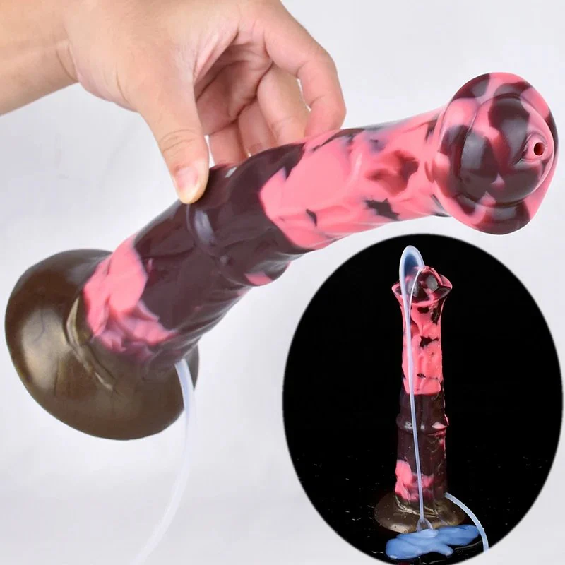 Squirting Horse Dildo Huge Realistic Horse Ejaculation Dildo Faak with Suction Cup Large Size Animal Women Vagina Anal Plug