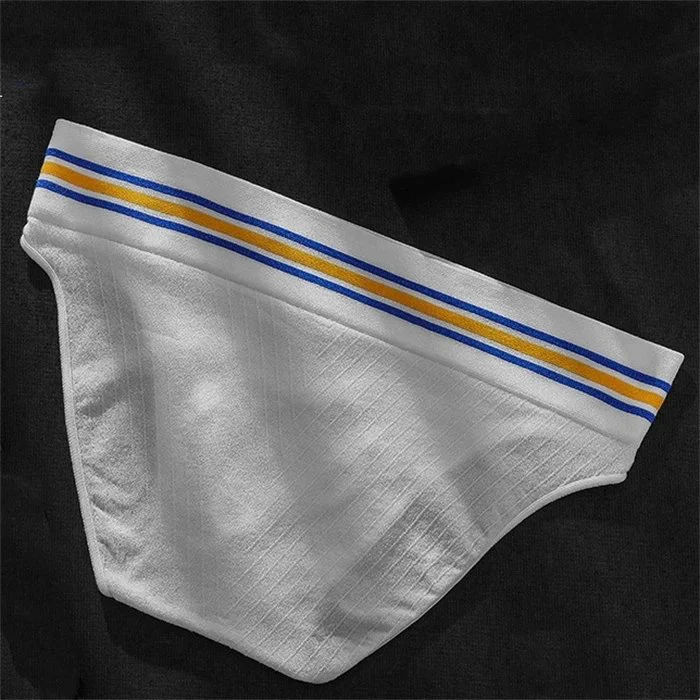 Men's Seamless Winter Boxer Briefs With Pouch Bag Colorful Waistband Underwear