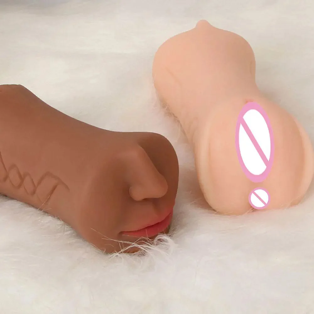 3 in 1 Men Masturbator Sex Toy Male Vagina Anal Sex Masturbator Tool Men Plastic Rubber Vagina