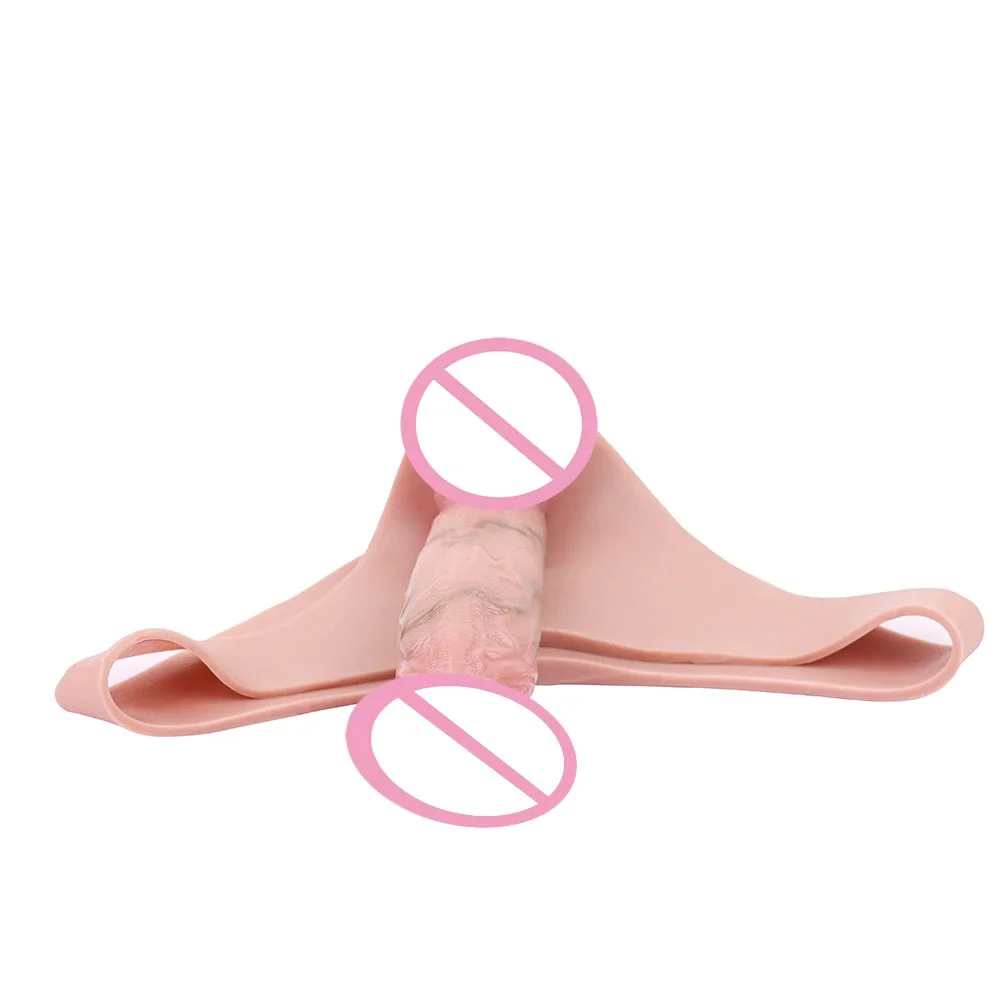 Realistic Dick Pants Hollow Underwear Realistic Silicone Dildo Pants Flirting Game Sex Toy for Men