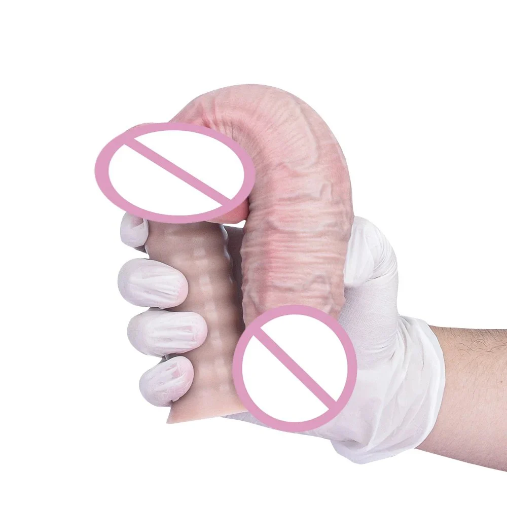 Skin Super Long Double Layer Screw Handle Silicone Dildo Man Woman Anal Plug Masturbator Juguetes Sexuales Pleasure Sex Toy