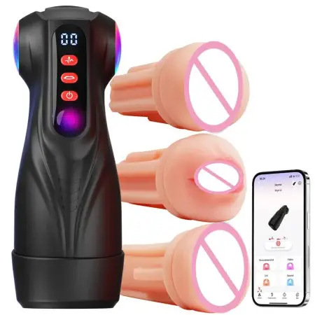 3 Sleeves Realistic Pocket Pussy Penis Pump 9 Sucking Vibrating APP Male Masturbator Sex Toys Men