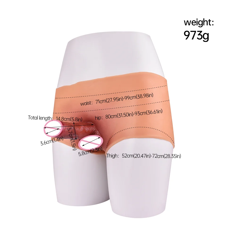 Strap on Dildo for Women Super Soft Wearable Realistic Pants with Dildo, Solid Dildo Waterproof Silicone Penis