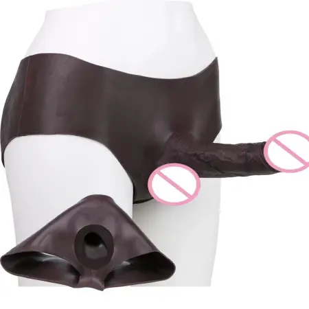 Silicone Huge Hollow Dildo Pants for Men Strapon Realistic Penis Sleeve Dick Extender Underwear for Men Delay Ejaculation