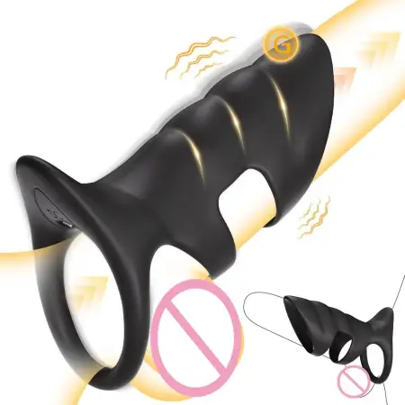 10 Vibration Modes Couple Vibration Penis Ring Man Cock Double Pleasure Vibrating Ring Sex Toy Men