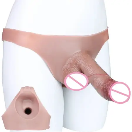 Silicone Strap on Dildo Penis Sleeve Wearable Hollow Realistic Dildo Sex Toys for Men Dick Enlargement Male Masturbator