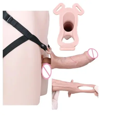 Silicone Wearable Penis Training Sleeves Sexy Adult Man Silicone Penis Extender Male Sex Toy Dildo Cock Sleeve for Erection