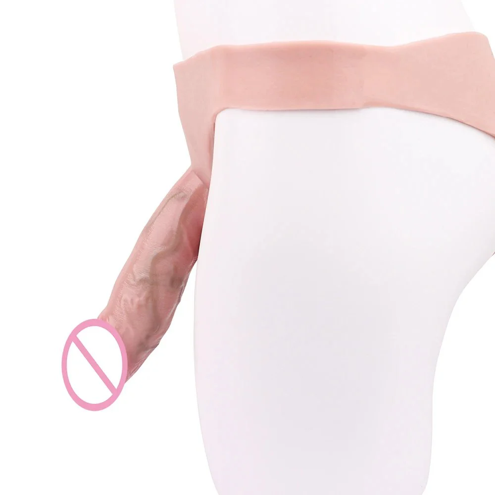 Realistic Dick Pants Hollow Underwear Realistic Silicone Dildo Pants Flirting Game Sex Toy for Men