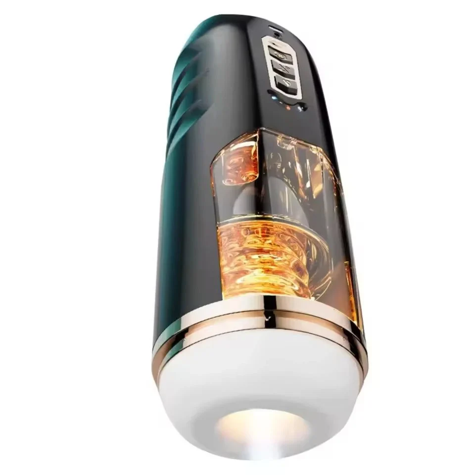 Automatic Voice Interaction Intelligence Aircraft Cup Adult Sex Toys Internal Expansion Clamp Suction Heating Masturbation Cup