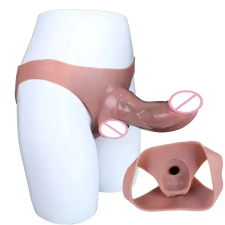Realistic Hollow Dildo Strap on Panties for Men Women Silicone Penis Sleeve Pants Sex Toy for Couples Gay