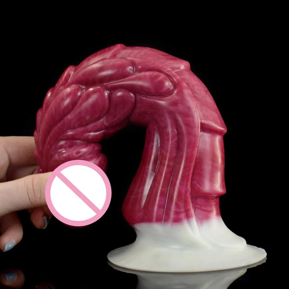 Soft Silicone Dildo Vibrator Kylin Jade Animal Shaped Realistic Penis Strap on Dildos for Women Suction Cup Sex Toys