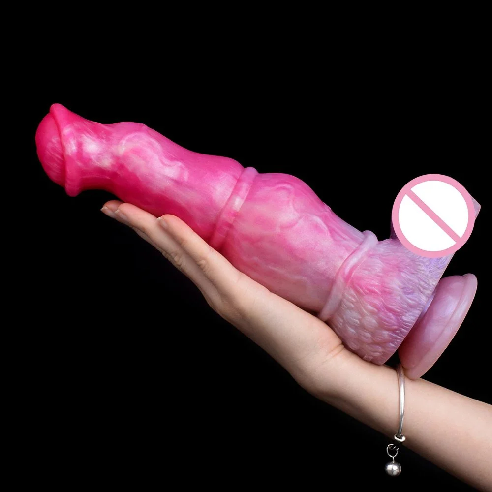 Monster Pink Color Big Horse Dildo With Testicles Artificia Dildo Suction Cup Animal Dildo for Women