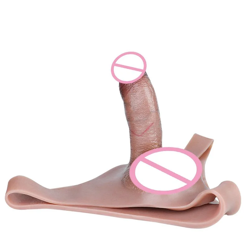 Silicone Strap on Dildo Penis Sleeve Wearable Hollow Realistic Dildo Sex Toys for Men Dick Enlargement Male Masturbator