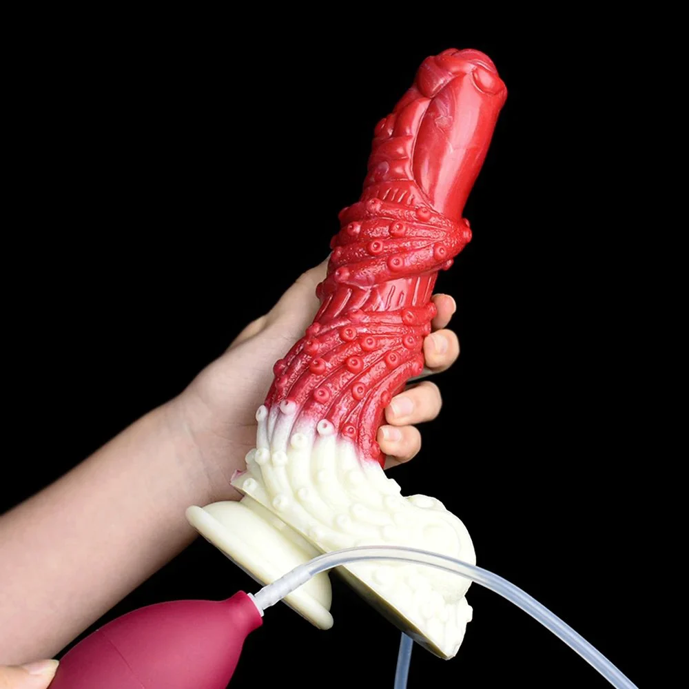 Squirting Fantasy Wolf Dildo Realistic Ejaculating Penis Squirting Masturbator for Male Female Sex Toy