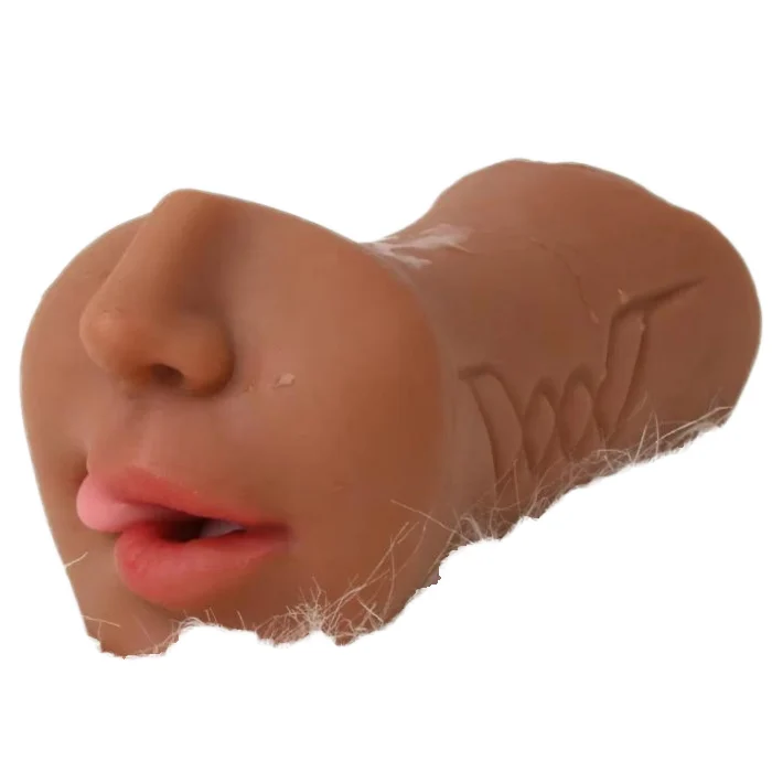 Design 3-in-1 TPE Male Manual Masturbation Cup Dildo for Vaginal Ass Mouth Use with Vibration Feature Softness