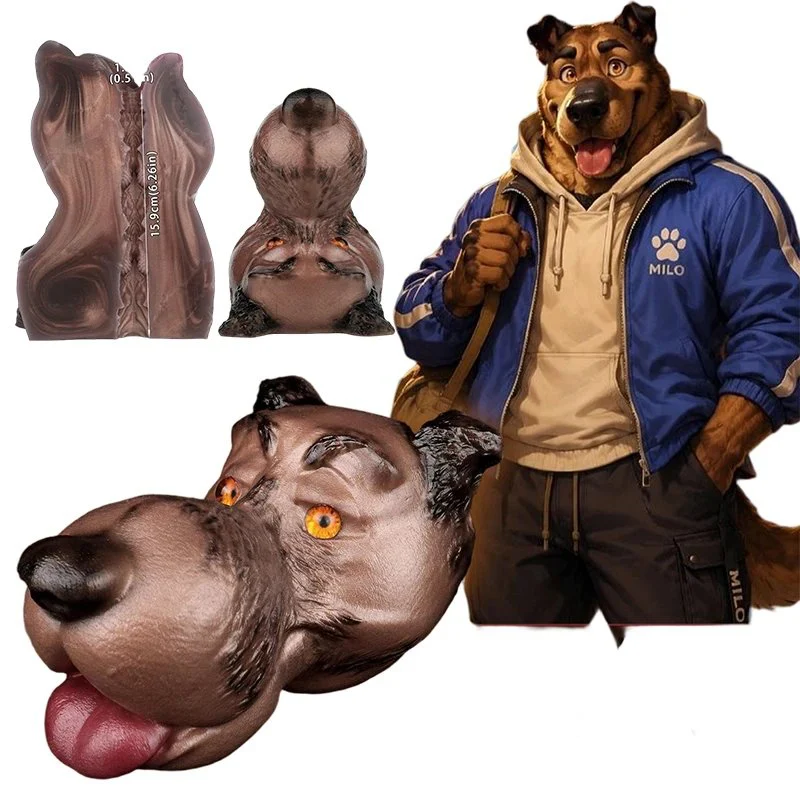 Dog Head Creature Doll Custom,Fantasy Pussy Stroker Male Masturbator Sex Toys for Men