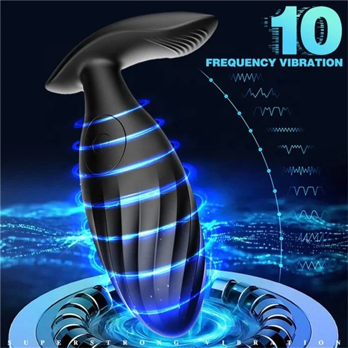 10-Mode Waterproof Remote Control Prostate Massage Plug Silicone Butt Dildo for Couple Sex Toys Anal Plug
