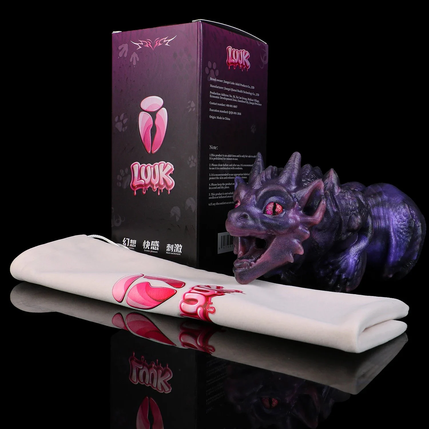 Dragon Male Masturbator Realistic Textured Stroker for Men with Suction Base Premium Phthalate-Free Silicone Monster Furry