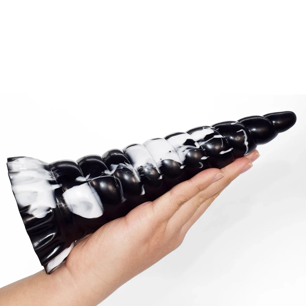 22.5cm Tower Shape Anal Plug High Quality Liquid Silicon Anal Plug with Sucker