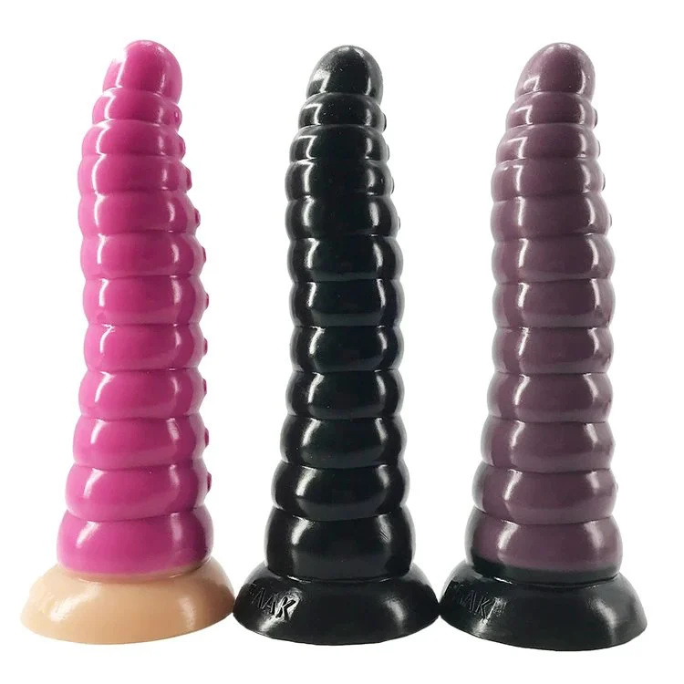 25cm 9.84 5.2cm Thick Big Silicone Anal Dildo Realistic Soft Flexible Caterpillar Shape Butt Toys for Women and Men Sex