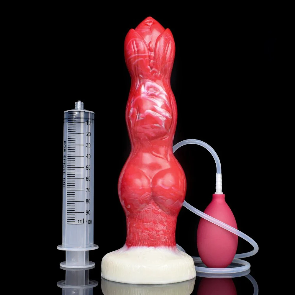 New Adult Dog Squirting Dildo Gorgeous Ejaculation Dildo for Women Flexible Sex Tool Silicone Animal Penis