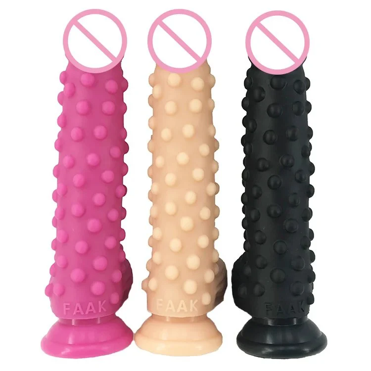 23cm 9 5.2cm Strong Stimulation Butt Dildo Sex Toy Realistic Silicone Anal Plug with Bumpy for Exciting Sexual Experience