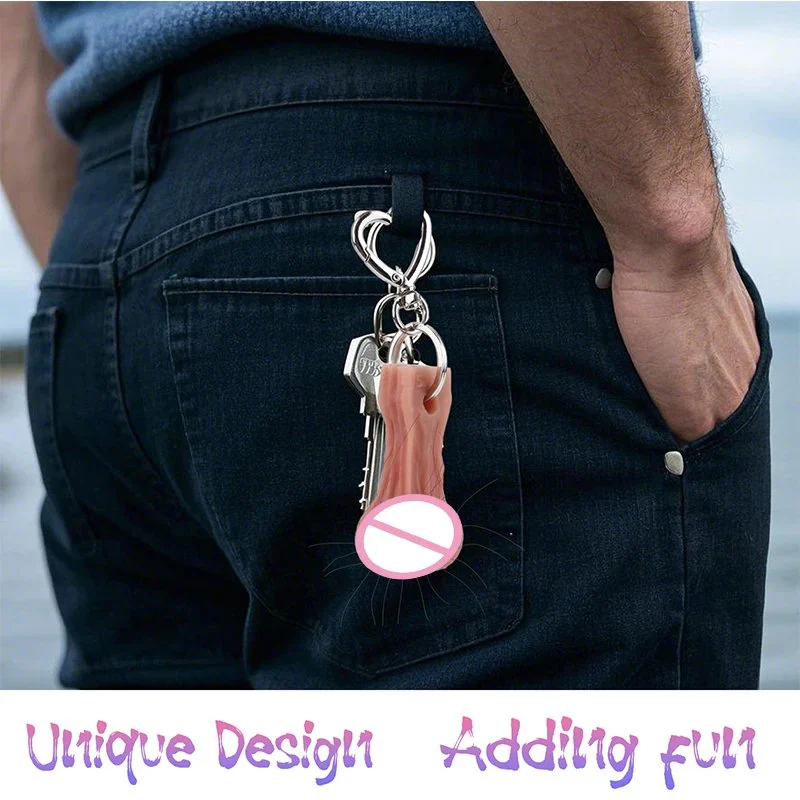 Furry Testicle Keychain Special Message Gift Bag Keychain Decoration Pendant,Funny Hairy Balls Keychain