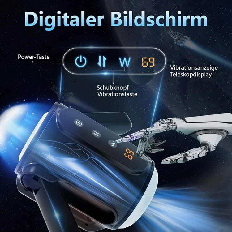 Dual Handle Sucking Male Masturbator Automatic Telescopic Massage Apparatus Sex Toys for Men