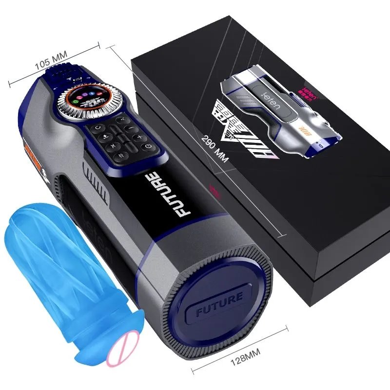 USB Charging Male Masturbator Automatic Telescopic Realistic Feeling Suction Heating Toy with Sound Voice for First Time Sex