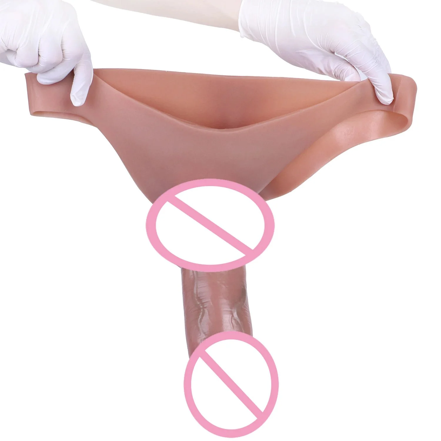Thick Strong Penis Realistic Dildo Extension Penis Sex Toys Werable Hollow Dildo Strap on Dildo for Men Women