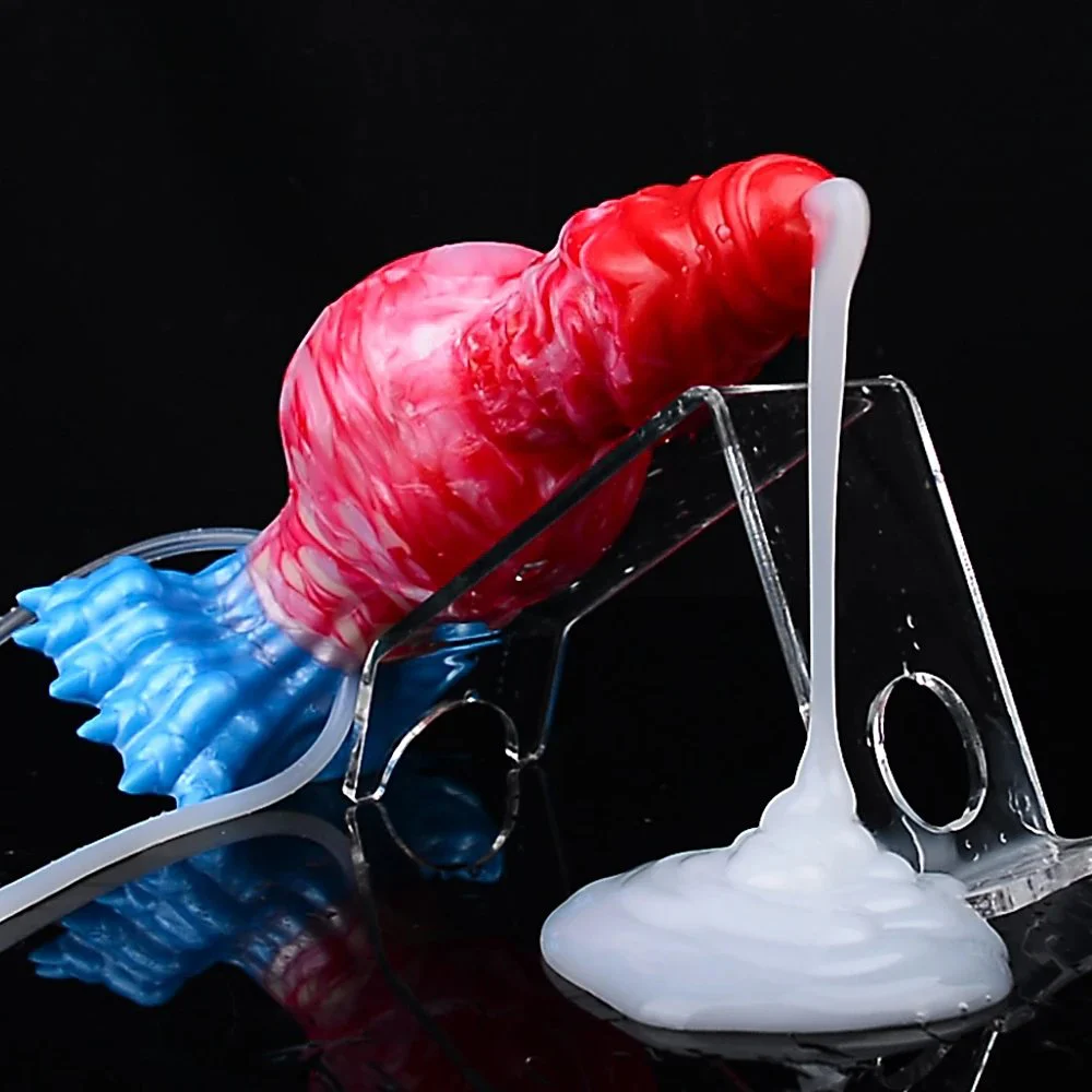 New Style Flame Color Inflatable Squirting Dildos with Suction Cup Air Bags for Women Men Gay Anal Games