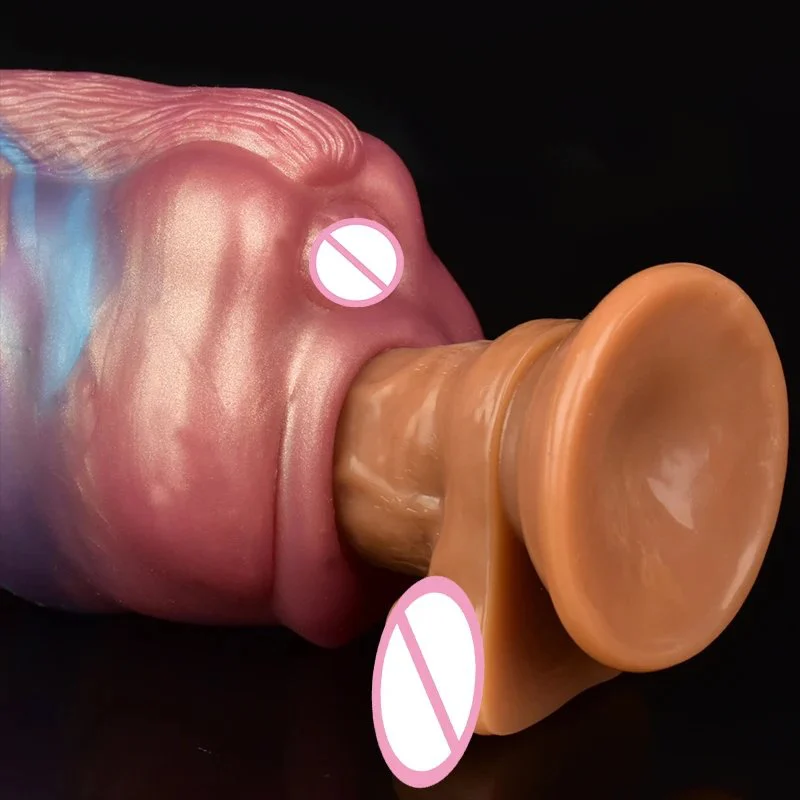 All Dual Channel Male Masturbator Soft Silicone Real Animal Vaginal and Anal Masturbation Doll Pocket Pussy Sex Toy for Men