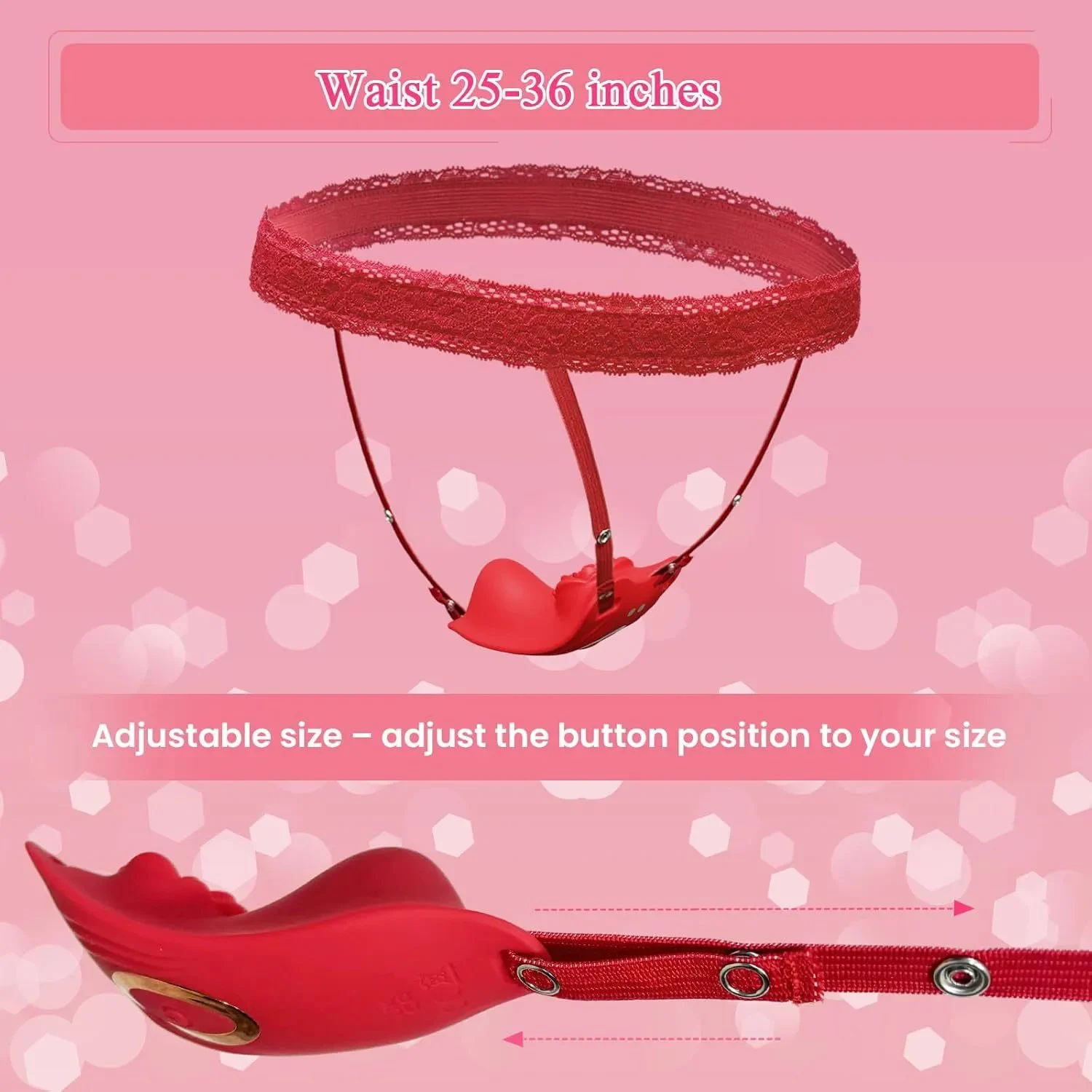 10 Modes Wearable Rose Panty Vibrator with Remote Control Sex Toy Women