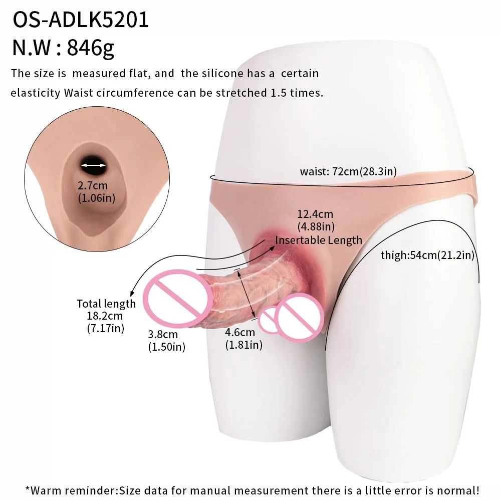 Strap on Hollow Dildo Pant Male Enlarge Penis Sleeve Elastic Silicone Pants Wearable Realistic Harness Hollow Dildo Panties