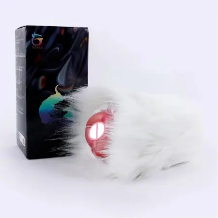 Animal Plush Pussy Male Masturbator Cup Fantasy Silicone and Faux Fur Sex Toys Single Channel Masturbation Cup Anal Pussy