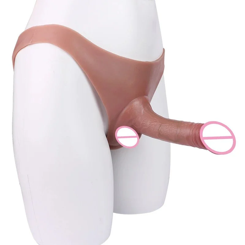Wear Leather Pants Male Hollow Wear Dildo Sets Platinum Silicone Material Experience Feel More Realistic Sex Toys