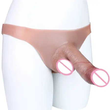 Strap on Dildo Realistic Big Penis Silicone Hollow Wearable Pants Sex Dildo Lesbian Wearable Adult Sex Toy
