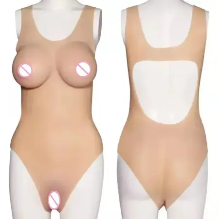 Elastic Artificial Realistic B C D E F Cup Breast Crossdresser Female Bodysuit Silicone Breast Crossdress Transgender Drag Queen