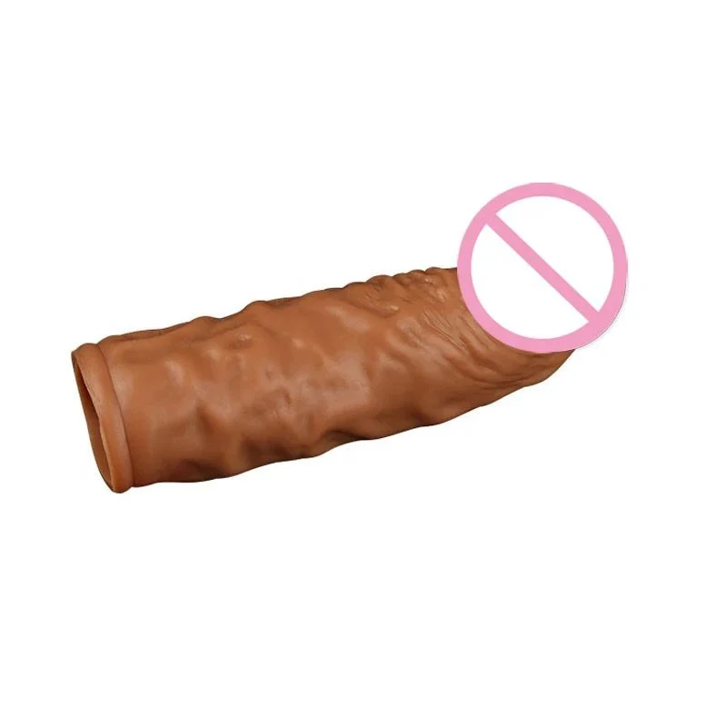 Penis Sleeve Enlargement Extender Silicone Dildo Cock Sleeve Condom Sex Toys for Men