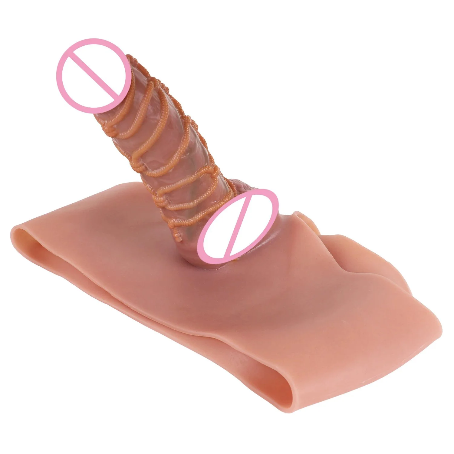Wearable Hollow Dildo Silicone Pants With Realistic Penis Mastuebator Sex Toy for Man